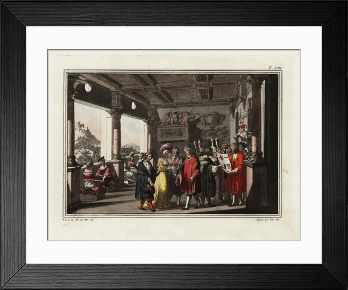 Framed Print : A thanksgiving ceremony and show of heraldic Framed Print : A thanksgiving ceremony and show of heraldic