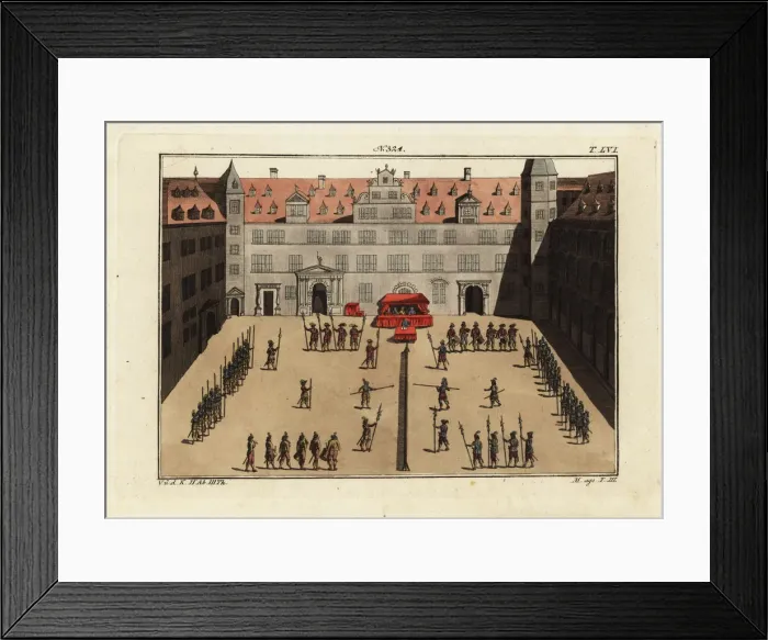 Framed Print : Tournament on foot held at Kassel in 1596 Framed Print : Tournament on foot held at Kassel in 1596