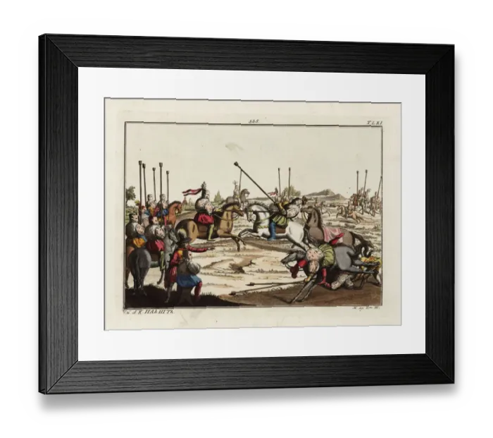 Framed Print : Kubelturnier or bucket joust, 16th century Framed Print : Kubelturnier or bucket joust, 16th century