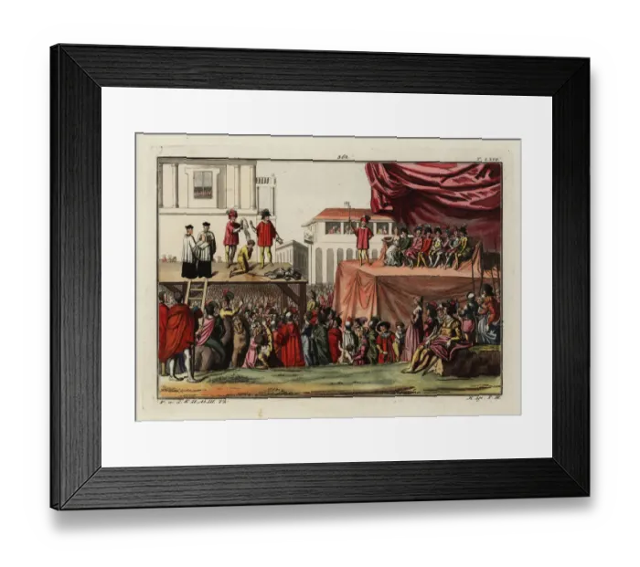 Framed Print : Public expulsion of a knight from an Order of Chivalry Framed Print : Public expulsion of a knight from an Order of Chivalry