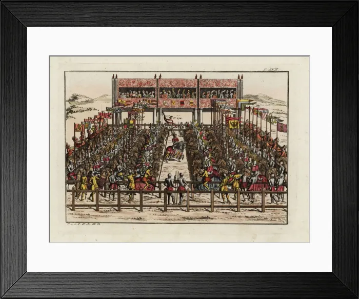 Framed Print : The knights gather for a tournament for King Framed Print : The knights gather for a tournament for King