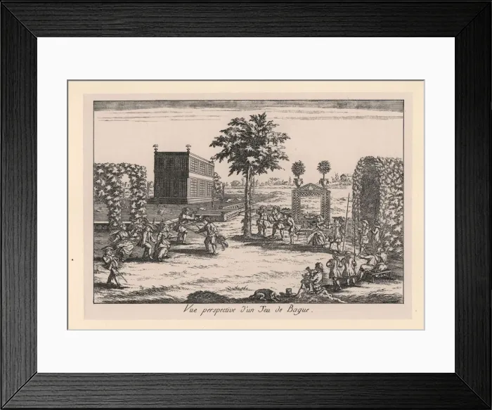 Framed Print : Jousting at a ring (jeu de Bague) at a village Framed Print : Jousting at a ring (jeu de Bague) at a village