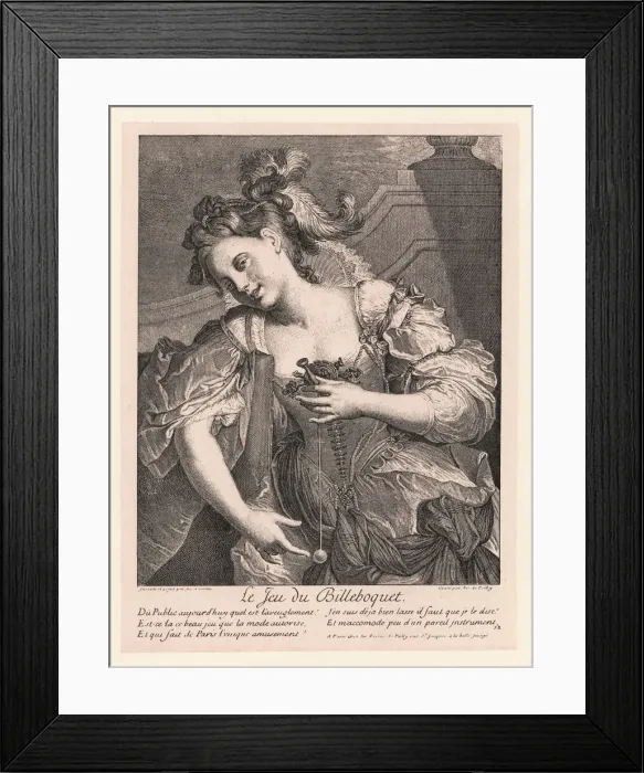 Framed Print : Woman playing the game of cup and ball, billeboquet Framed Print : Woman playing the game of cup and ball, billeboquet