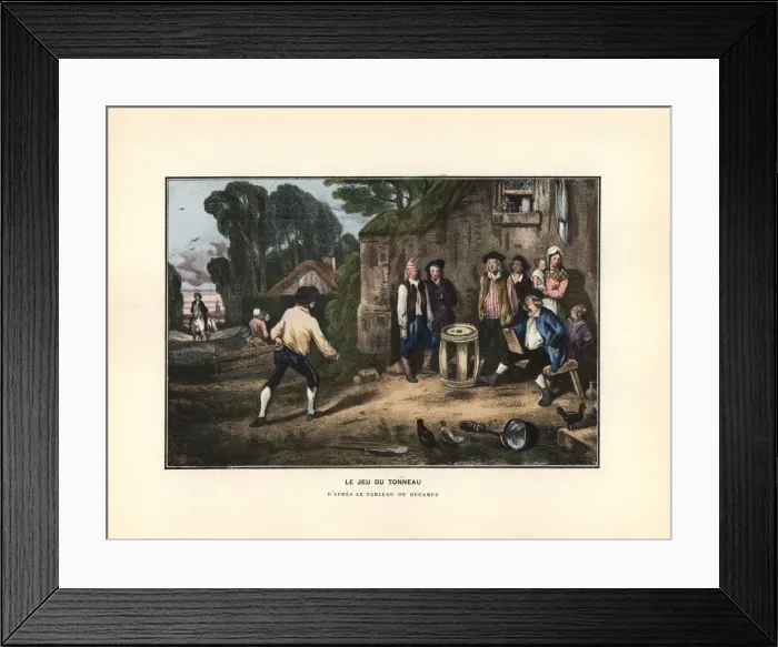 Framed Print : The game of tonneau or barrel Framed Print : The game of tonneau or barrel