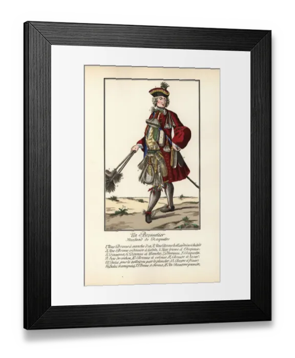 Framed Print : Itinerant seller of brushes and racquets Framed Print : Itinerant seller of brushes and racquets
