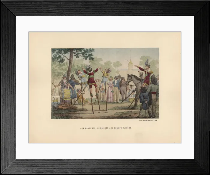 Framed Print : Dancers on stilts in the Champs Elysees Framed Print : Dancers on stilts in the Champs Elysees