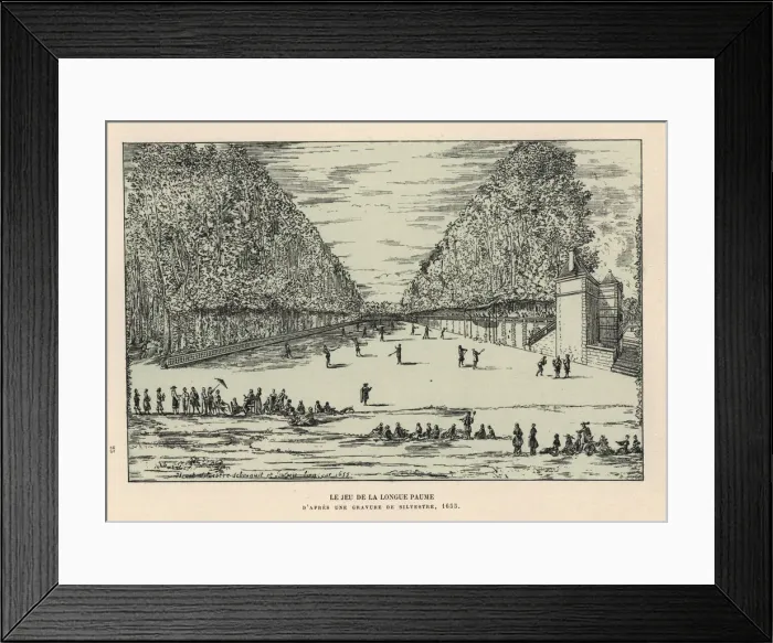 Framed Print : The game of longue paume, lawn tennis, 17th century Framed Print : The game of longue paume, lawn tennis, 17th century