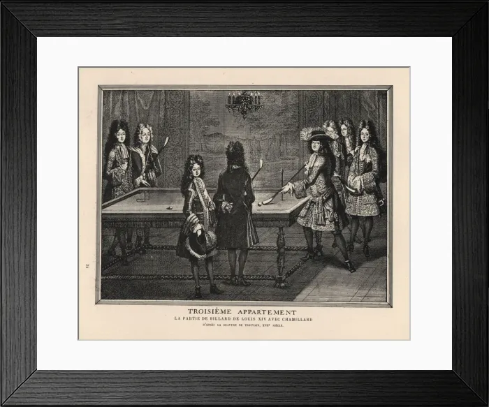 Framed Print : The royal game of billiards between Louis Framed Print : The royal game of billiards between Louis
