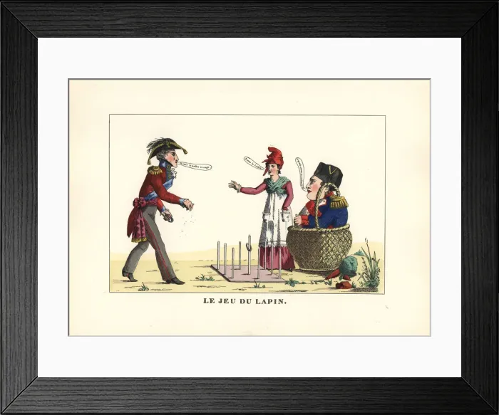 Framed Print : The fairground game of quoits or hoopla, jeu du lapin Framed Print : The fairground game of quoits or hoopla, jeu du lapin