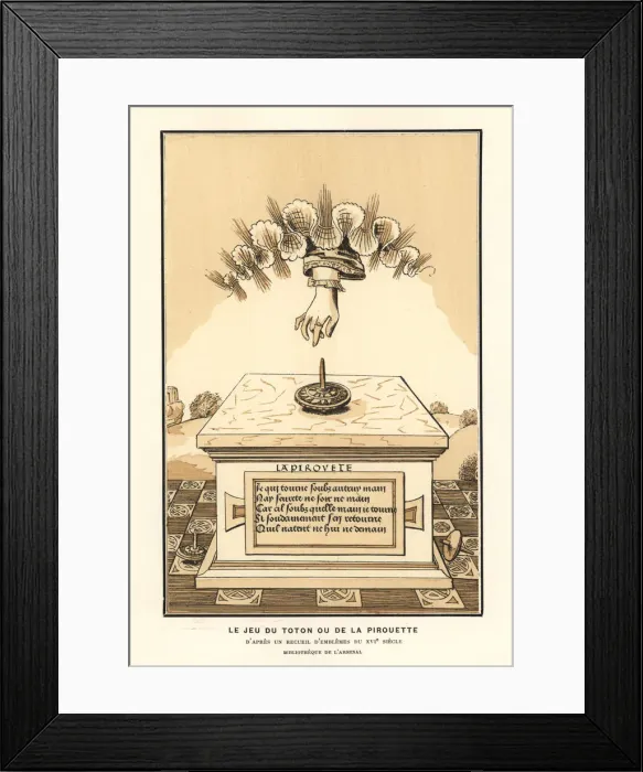 Framed Print : The game of ivory spinning top, Toton or Pirouette Framed Print : The game of ivory spinning top, Toton or Pirouette