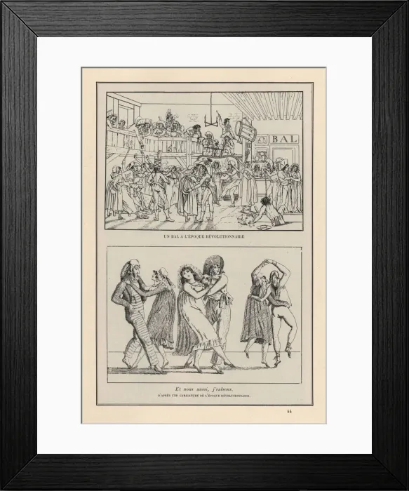 Framed Print : A ballroom scene (top) and sailors and peasants Framed Print : A ballroom scene (top) and sailors and peasants