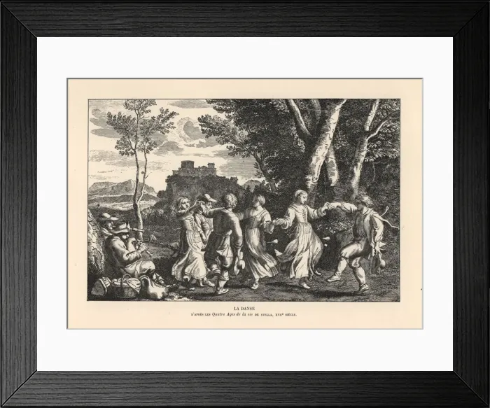 Framed Print : Peasants dancing in a clearing to music Framed Print : Peasants dancing in a clearing to music