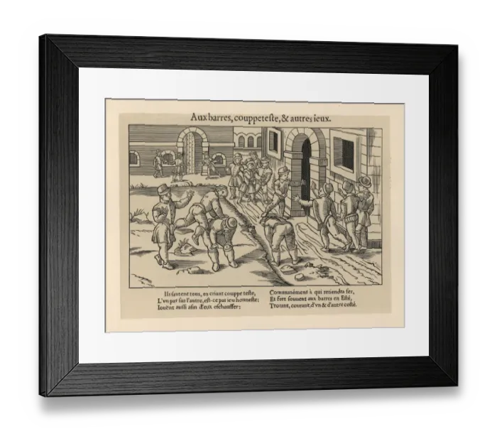 Framed Print : The fighting games of barres, or couppeteste Framed Print : The fighting games of barres, or couppeteste