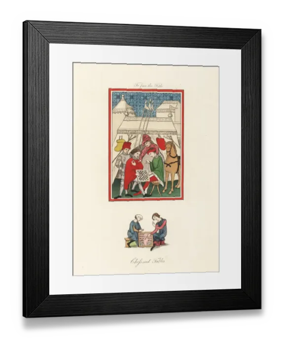 Framed Print : Board games of chess and tables (backgammon) Framed Print : Board games of chess and tables (backgammon)