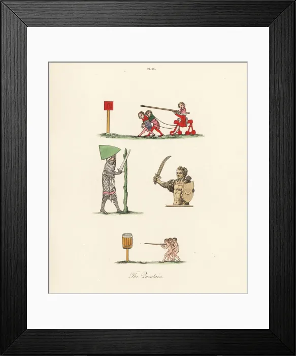Framed Print : Medieval tilting games or quintain Framed Print : Medieval tilting games or quintain
