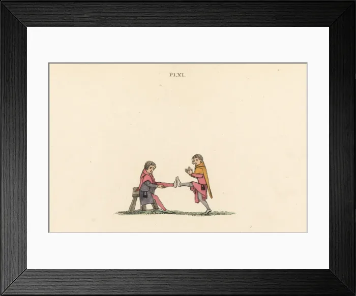 Framed Print : Quintain exercises, 14th century Framed Print : Quintain exercises, 14th century