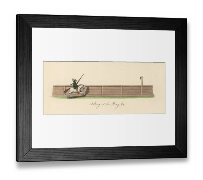 Framed Print : Tilting at a ring, 14th century Framed Print : Tilting at a ring, 14th century