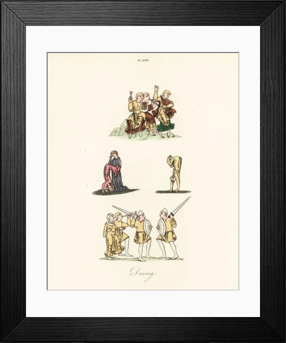 Framed Print : Medieval dance Framed Print : Medieval dance