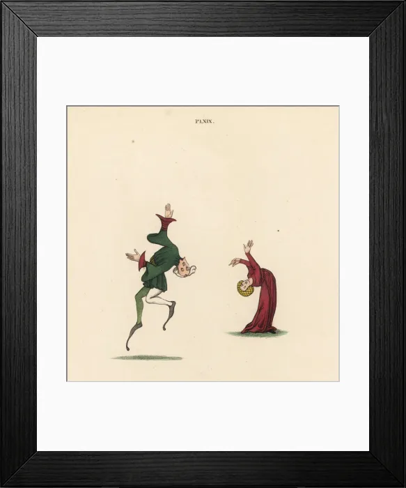Framed Print : Medieval tumblers Framed Print : Medieval tumblers