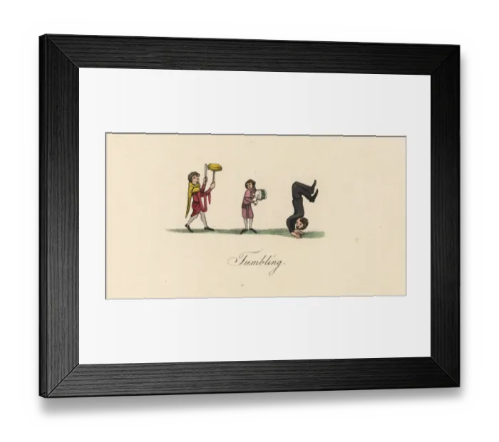 Framed Print : Girl tumbler, 14th century Framed Print : Girl tumbler, 14th century