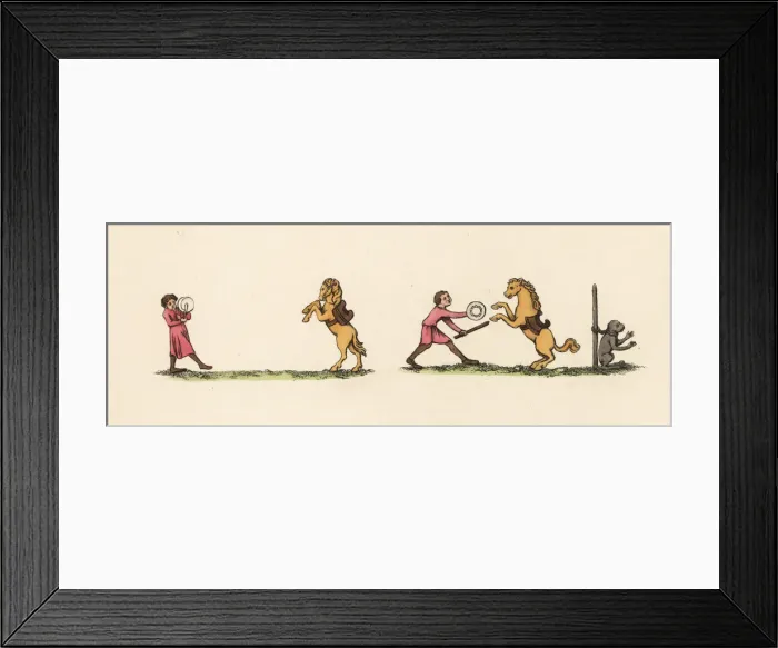 Framed Print : Medieval entertainment with horses Framed Print : Medieval entertainment with horses