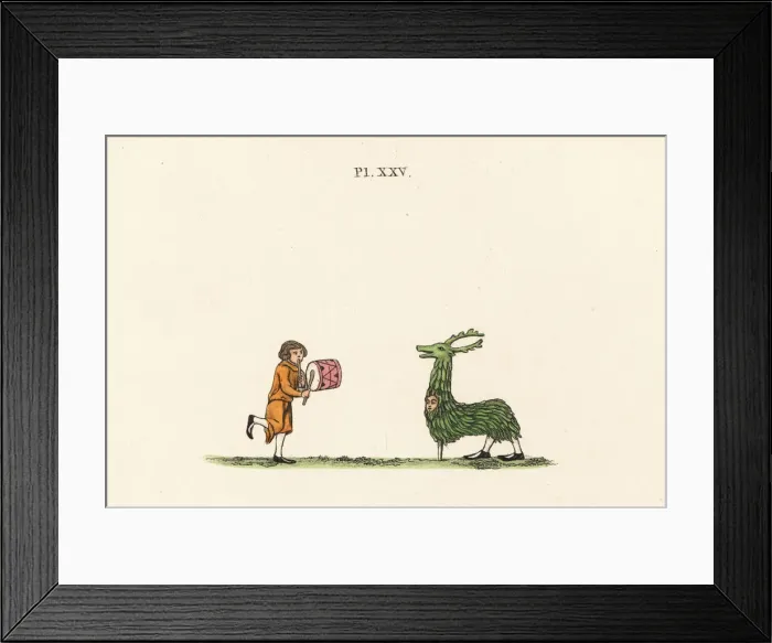 Framed Print : Animal imitator, 14th century Framed Print : Animal imitator, 14th century