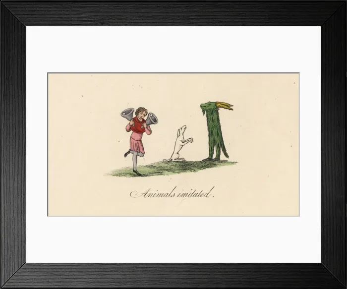 Framed Print : Animal imitator, 14th century Framed Print : Animal imitator, 14th century