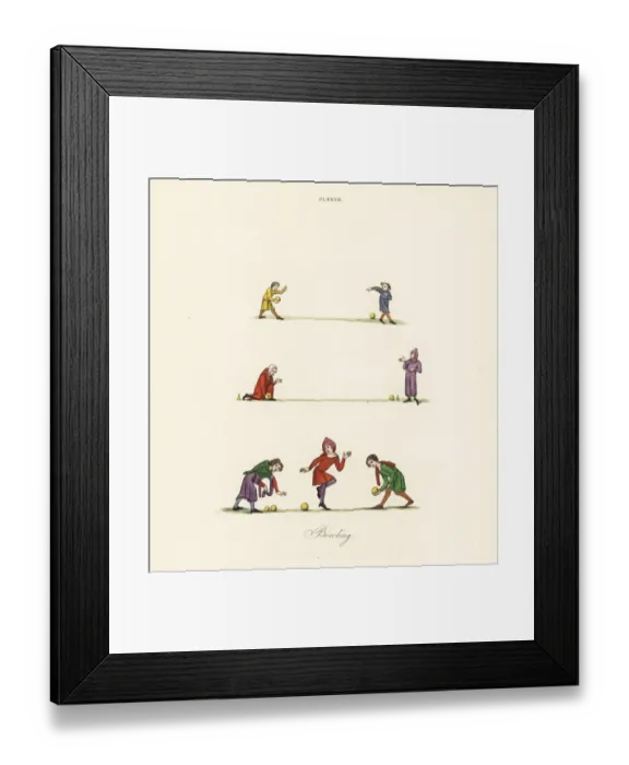 Framed Print : Medieval bowling games Framed Print : Medieval bowling games