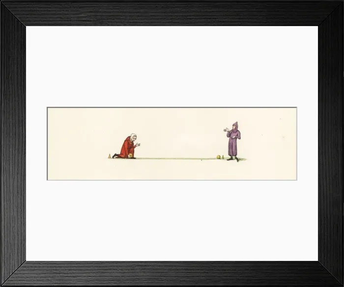 Framed Print : Two men playing bowls, 13th century Framed Print : Two men playing bowls, 13th century
