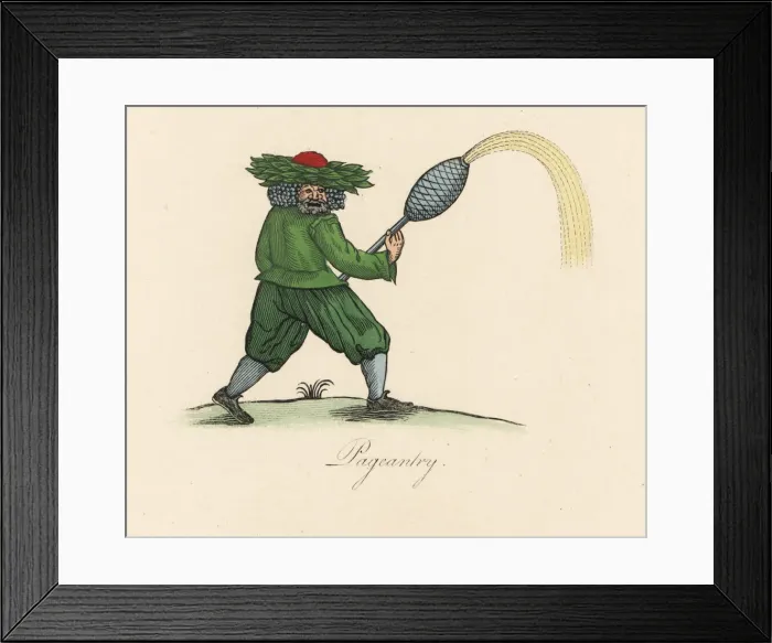 Framed Print : Green man from medieval pageants Framed Print : Green man from medieval pageants