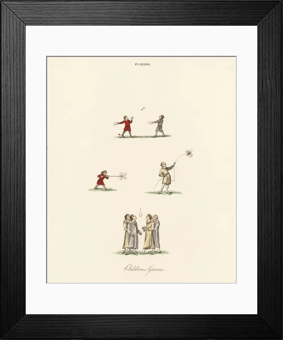 Framed Print : Medieval childrens games Framed Print : Medieval childrens games