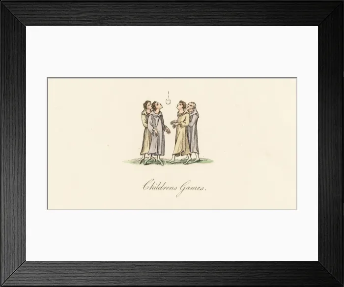 Framed Print : Medieval game of bob-cherry Framed Print : Medieval game of bob-cherry