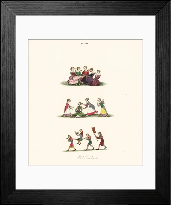 Framed Print : Games of the 14th century Framed Print : Games of the 14th century
