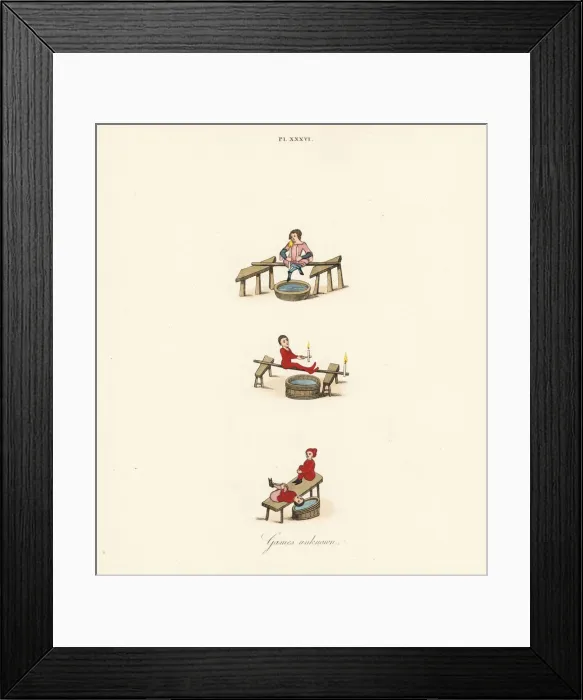 Framed Print : Boarding school games from the 14th century Framed Print : Boarding school games from the 14th century