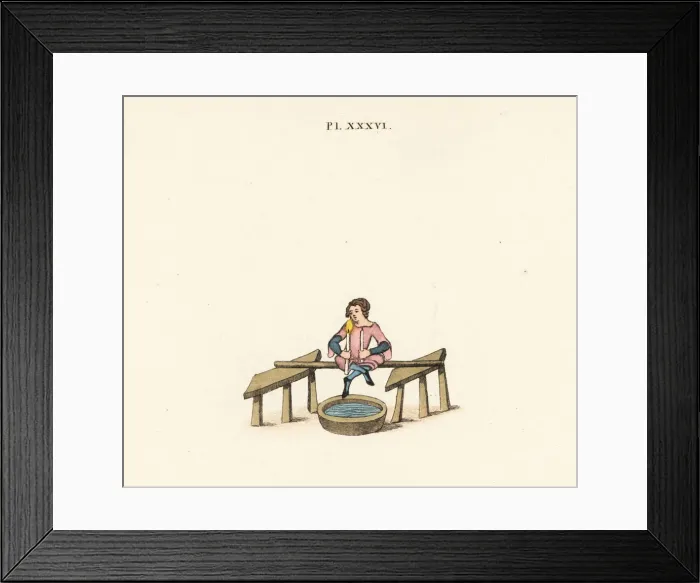 Framed Print : Boarding school game from the 14th century Framed Print : Boarding school game from the 14th century
