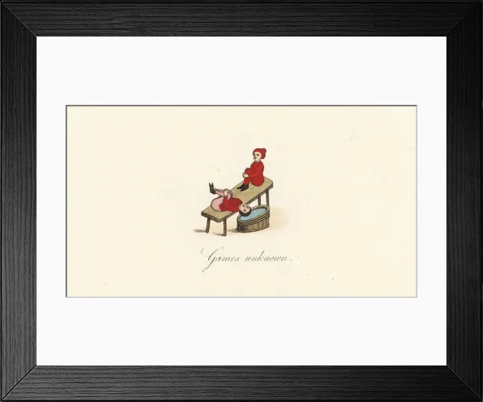 Framed Print : Boarding school game from the 14th century Framed Print : Boarding school game from the 14th century