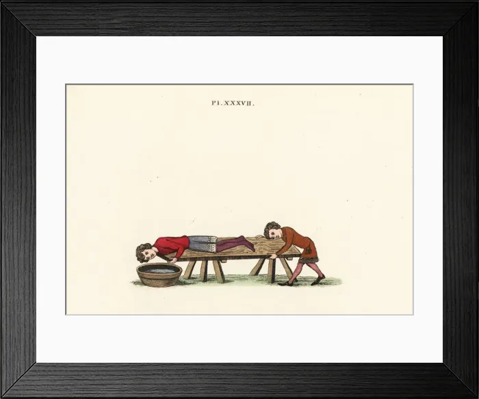 Framed Print : Medieval game of diving for apples Framed Print : Medieval game of diving for apples