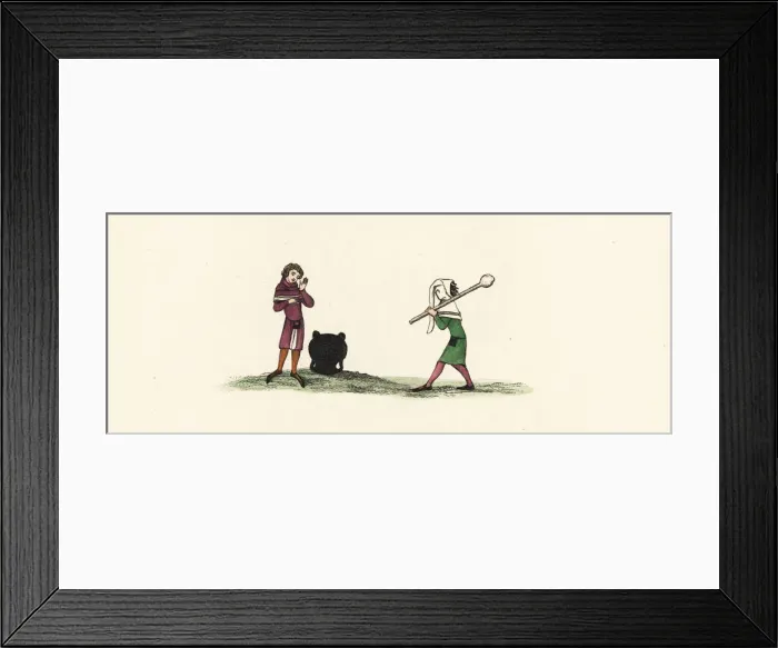 Framed Print : Unknown medieval game Framed Print : Unknown medieval game