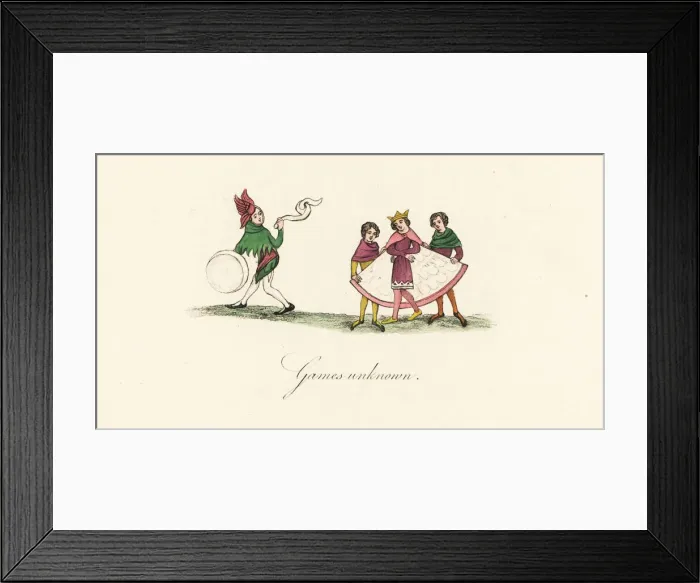 Framed Print : King of the Bean, 14th century Framed Print : King of the Bean, 14th century