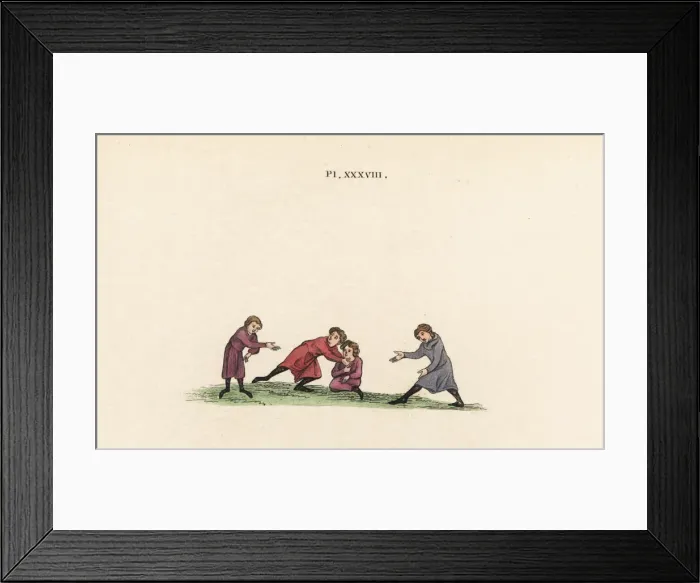 Framed Print : Unknown medieval game Framed Print : Unknown medieval game