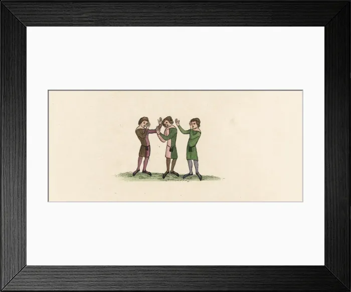 Framed Print : Unknown medieval game Framed Print : Unknown medieval game