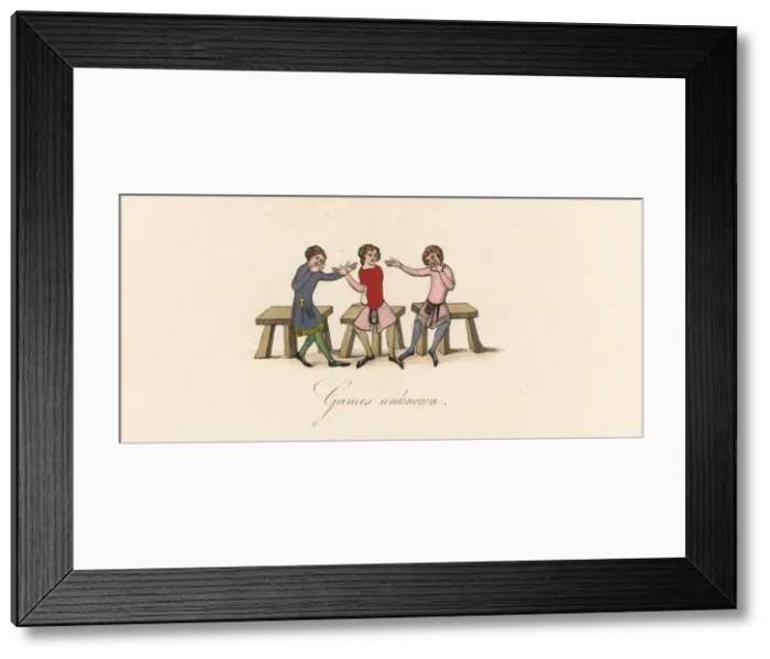 Framed Print : Unknown medieval game Framed Print : Unknown medieval game