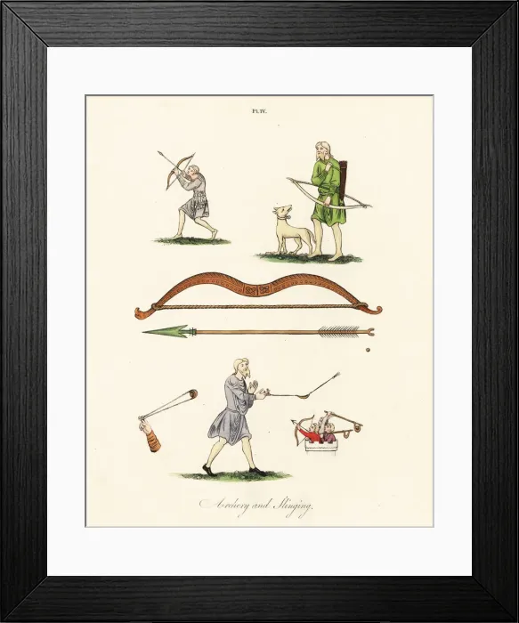 Framed Print : Saxon archers and slingers Framed Print : Saxon archers and slingers