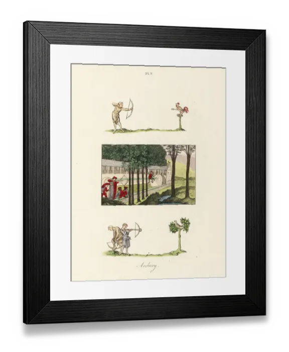 Framed Print : Medieval archery scenes Framed Print : Medieval archery scenes