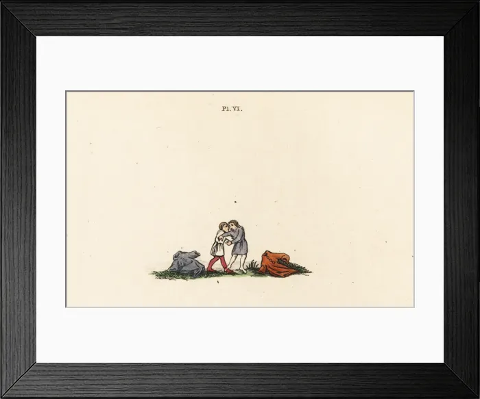 Framed Print : Medieval wrestling bout Framed Print : Medieval wrestling bout