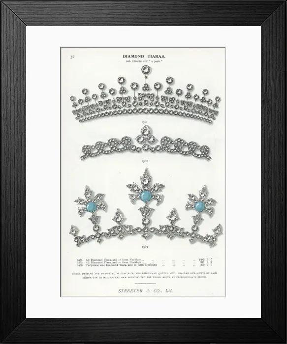 Framed Print : Diamond tiara and necklace Framed Print : Diamond tiara and necklace