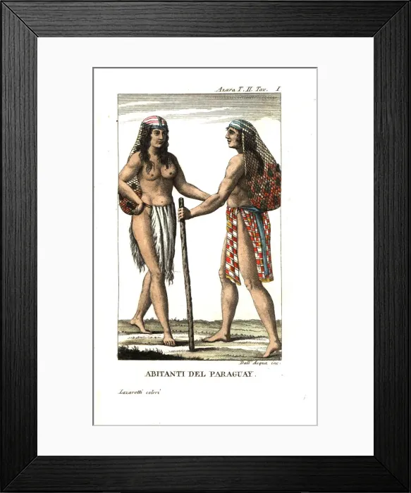 Framed Print : Guarani man and woman of Paraguay Framed Print : Guarani man and woman of Paraguay