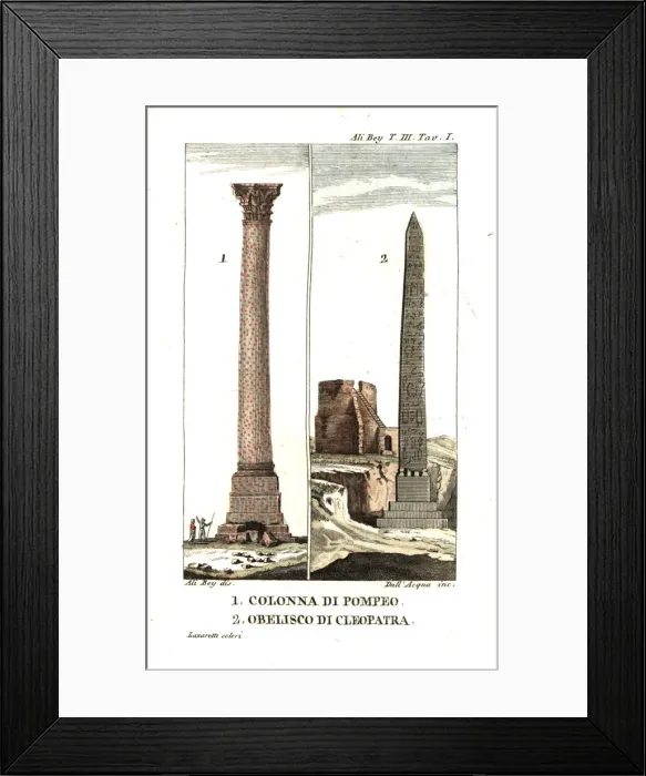 Framed Print : Pompeys Pillar 1, and the obelisk of Cleopatra 2 Framed Print : Pompeys Pillar 1, and the obelisk of Cleopatra 2