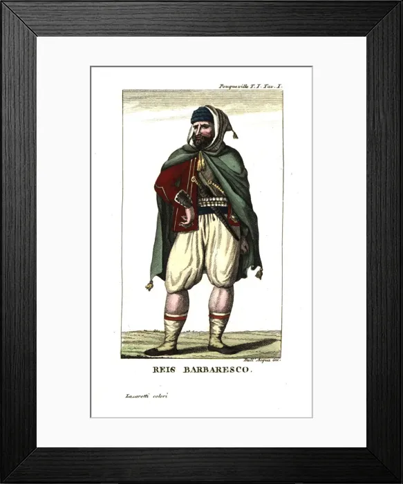 Framed Print : Reis of Barbary, Ottoman naval captain Framed Print : Reis of Barbary, Ottoman naval captain