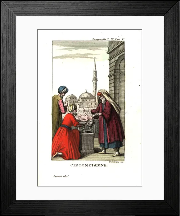 Framed Print : Circumcision ceremony performed by a Turkish Framed Print : Circumcision ceremony performed by a Turkish